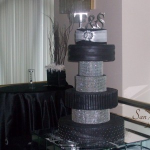 Noir et Blanc gâteau Diamant / Black and Diamond Wedding cake