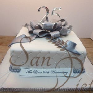 25th Wedding Anniversray cake