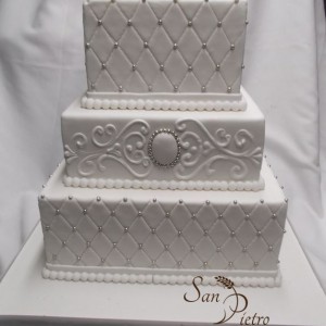 gâteau blanc cameo / White wedding cameo cake