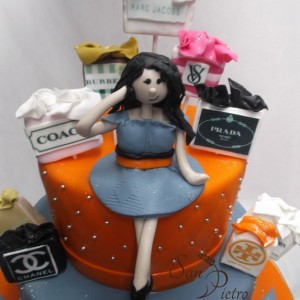 gâteau shopping / Shopping girl cake