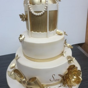 Cage de gâteau d'or / Bird cage gold cake