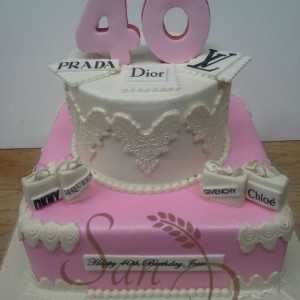 40th Birthday Shopping bag cake