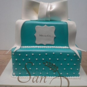 Two Tier Baptism Cake for Mila