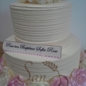 Baptism Cake for Sofia Rose