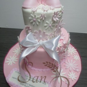 Two Tier Baptsim Cake Mariah-Tessy