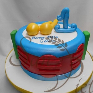 1st Birthday Drum Cake