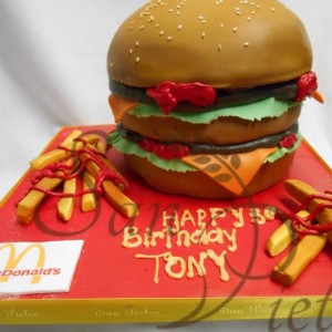 3D Hamburger Cake