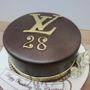 One Tier Louis Vitton Cake