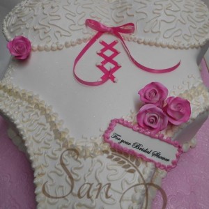 Pink Lace Bustier Cake