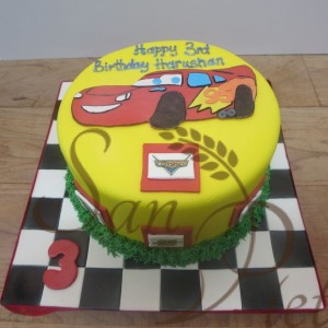 Lighting McQueen one tier Cake