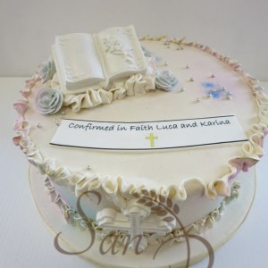 Confirmed in faith Luca and Karina Cake