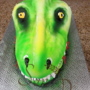 Dinosaur Head Cake