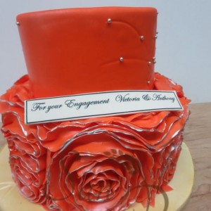 Engagement Ruffle Orange Cake