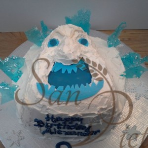 Marshmallow Frozen Monster Cake