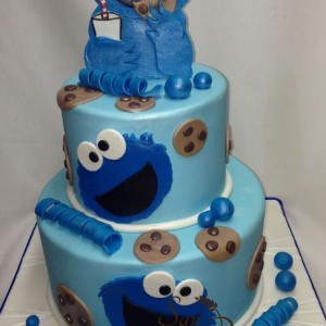 gâteau Cookie Monster / Cookie Monster Cake