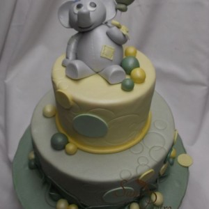 éléphant gâteau 2 étages / Elephant two tier cake