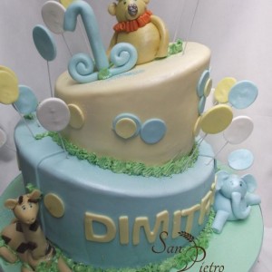 Jungle 1er gâteau d'anniversaire / Jungle 1st birthday cake