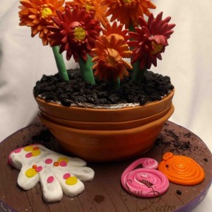 Pot de fleur gâteau / Flower pot cake