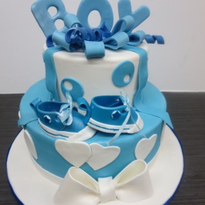 Converse baby shower theme cake