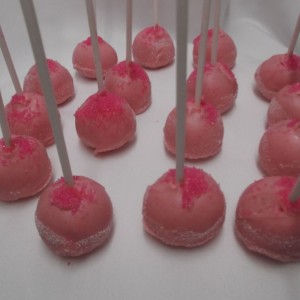 Pink cake pops