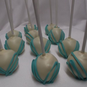 Something blue cake pops