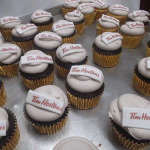 Tim Hortons theme cupcakes